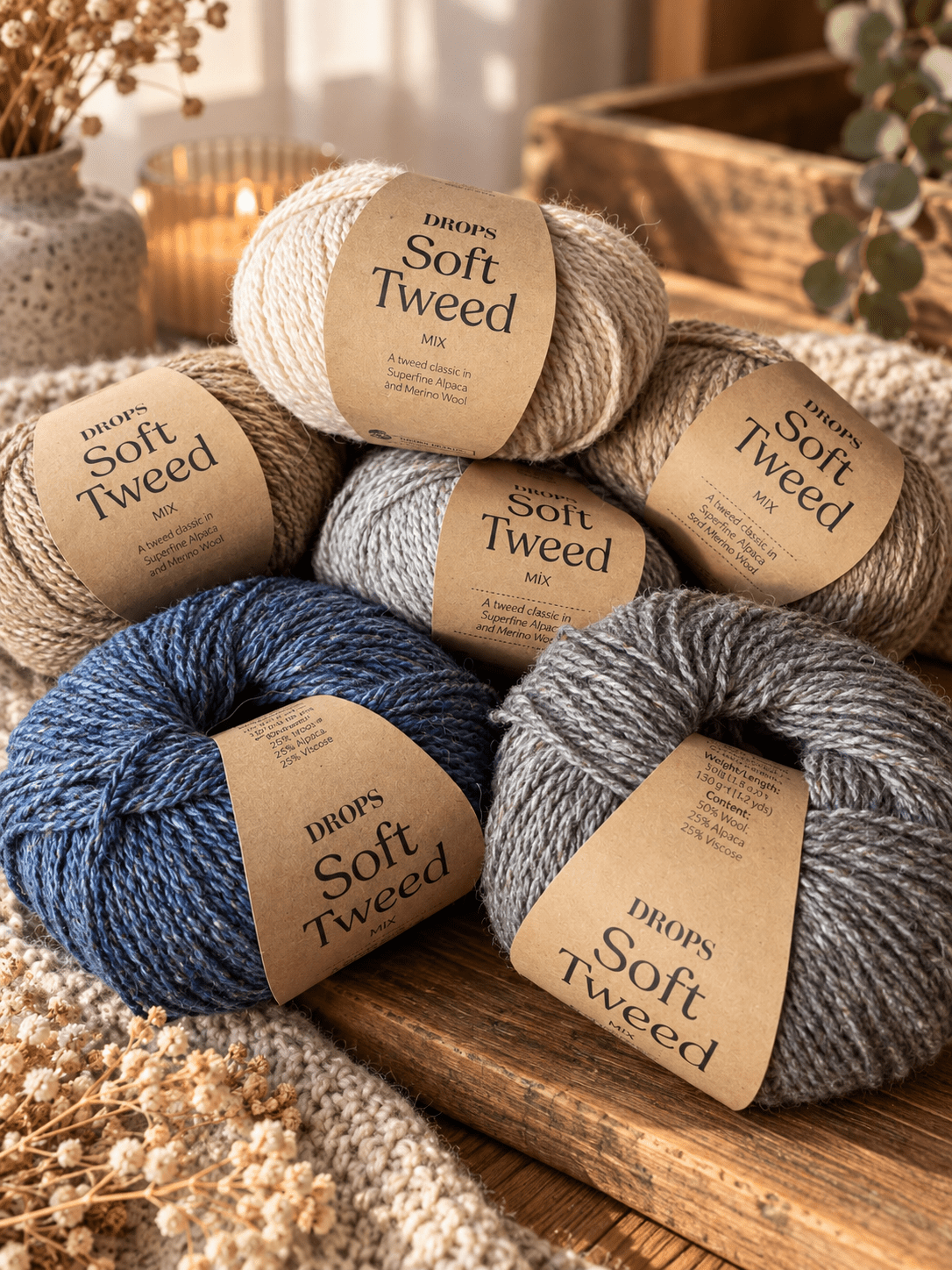 DROPS Soft Tweed – alles über das beliebte Tweedgarn