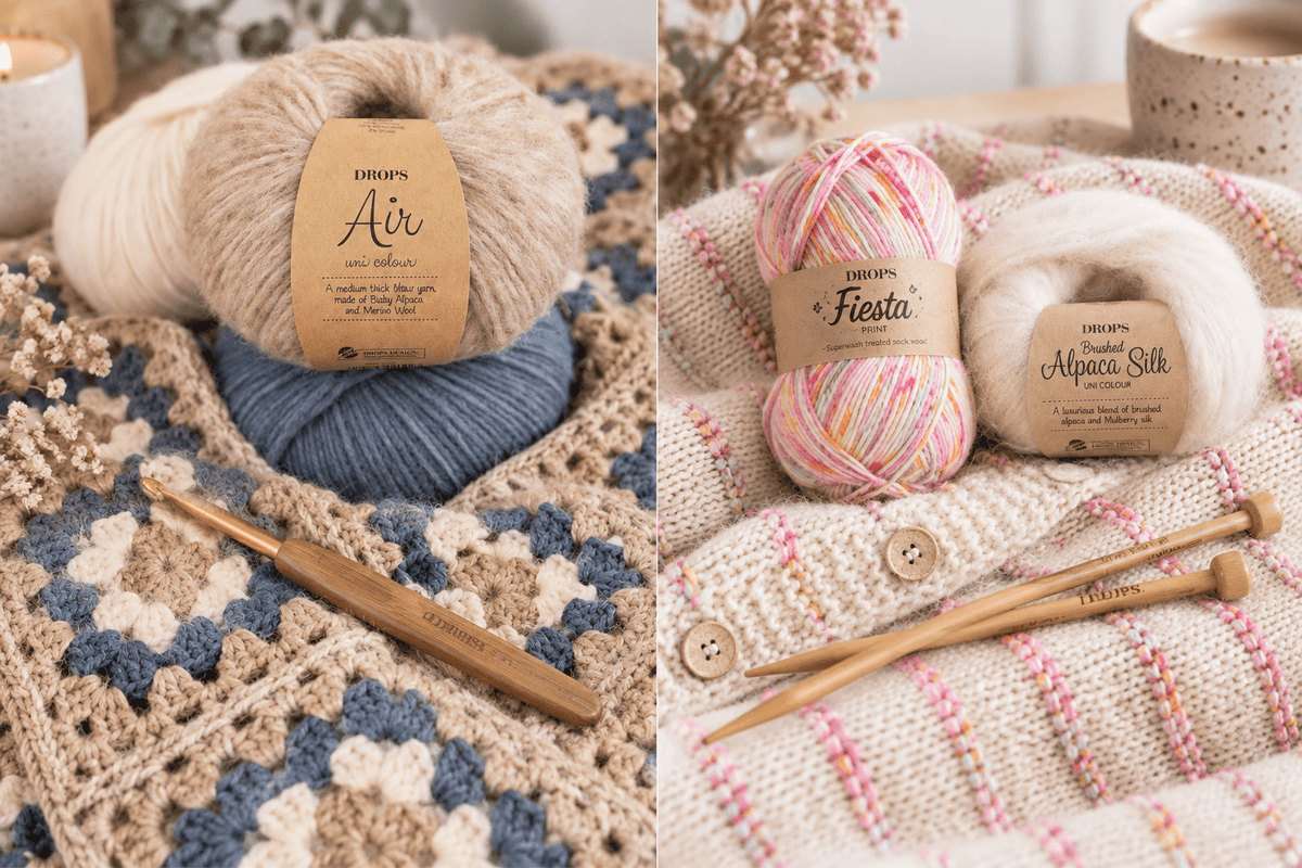 Häkeln oder Stricken – wobei braucht man mehr Wolle?
